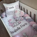 Cot Bedding - Pink Elephant Set 51
