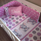Cot Bedding - Pink Elephant Set 52.1