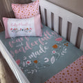 Cot Bedding - Pink Flower Set 14
