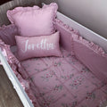 Cot Bedding - Pink Flower Set 15 Pink roses