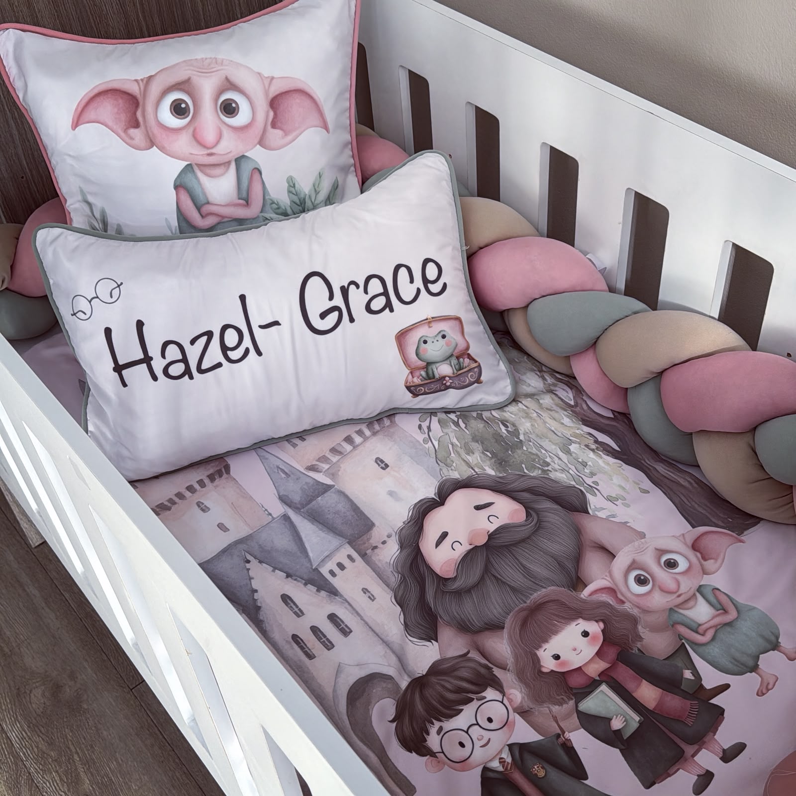 Cot Bedding - Pink Harry Potter Set 02