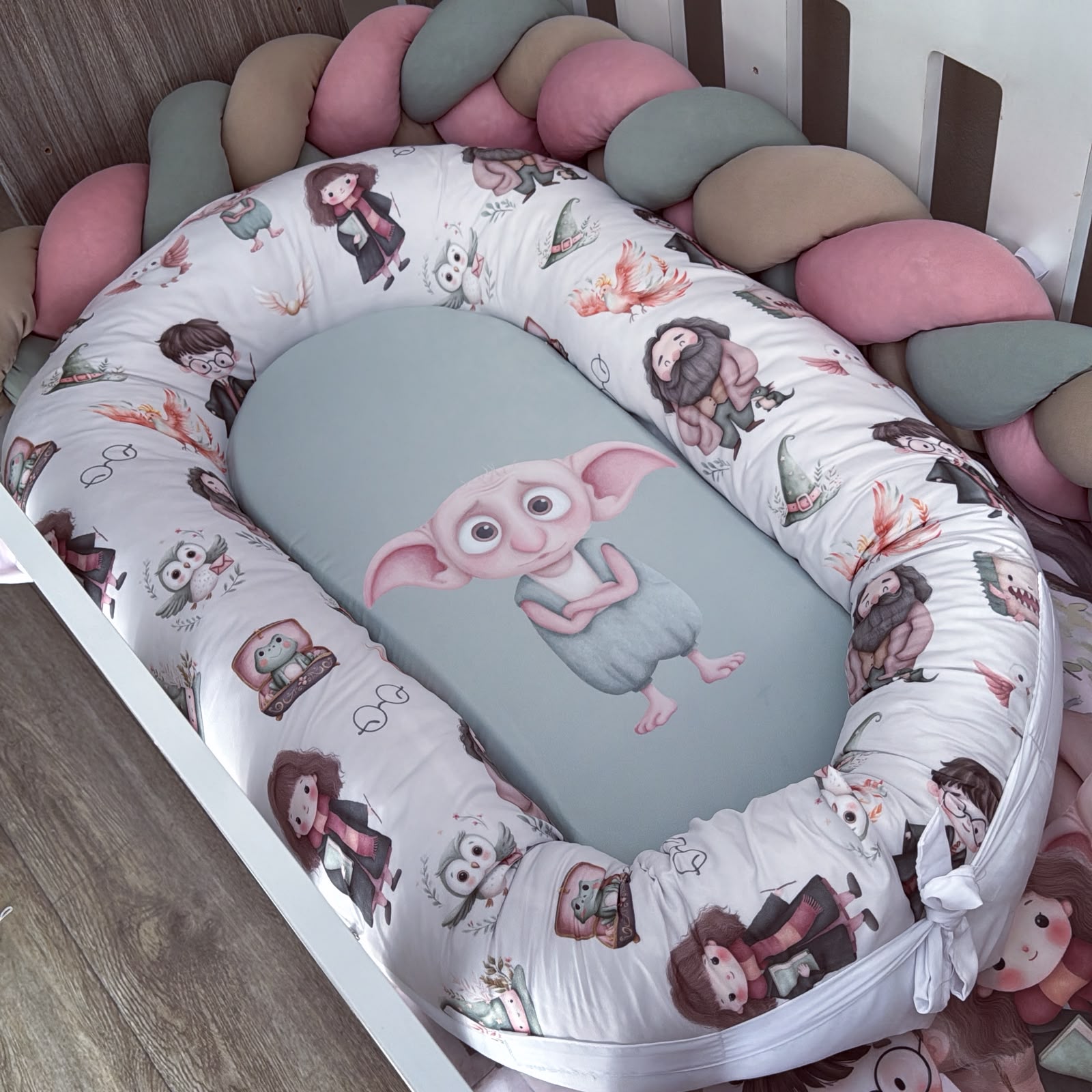 Cot Bedding - Pink Harry Potter Set 02 Nest