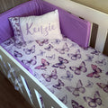 Cot Bedding - Pink Purple Butterfly Set 03