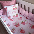 Cot Bedding - Pink Strawberry Set 02