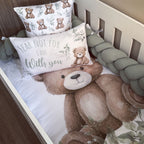 Cot Bedding - Sage Bear Set 03