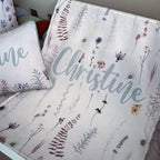 Cot Bedding - Sage Floral Set 01