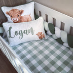 Cot Bedding - Stone Highland Cow Set 03