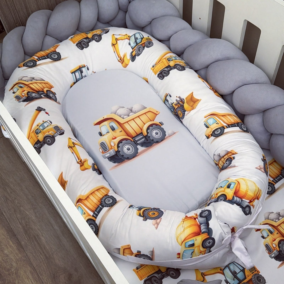 Cot Bedding - Yellow Construction Set 02 Nest