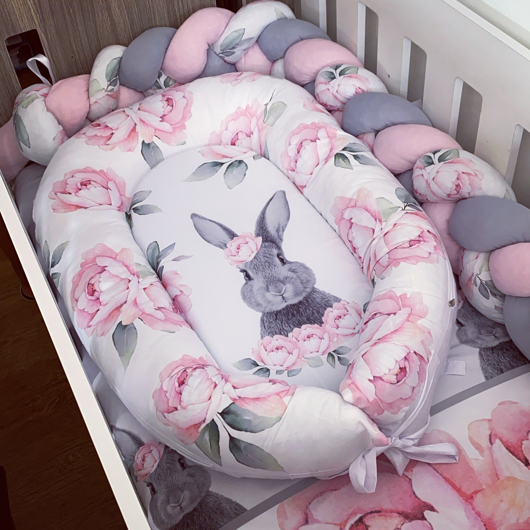 Cot Bedding - Pink Bunny Set 08