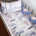 Cot Bedding - Blue Plane Set 06 baby boy nursery linen set South Africa