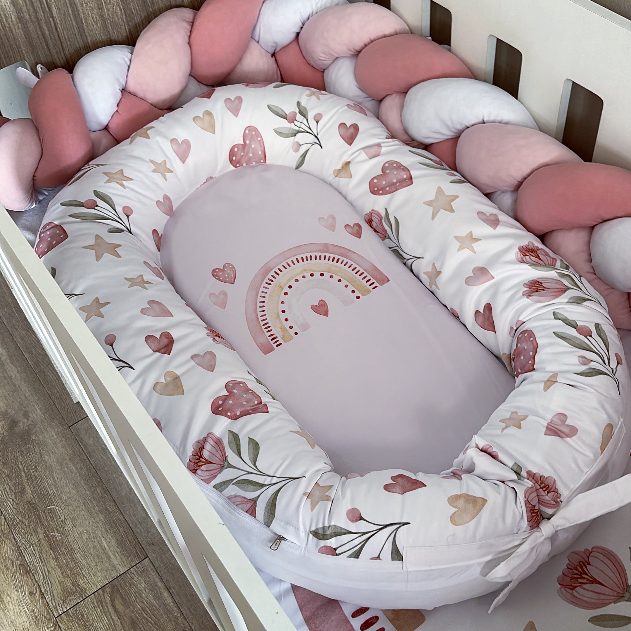 Nest - Pink Rainbow 01 baby nursery snuggle nests South Africa
