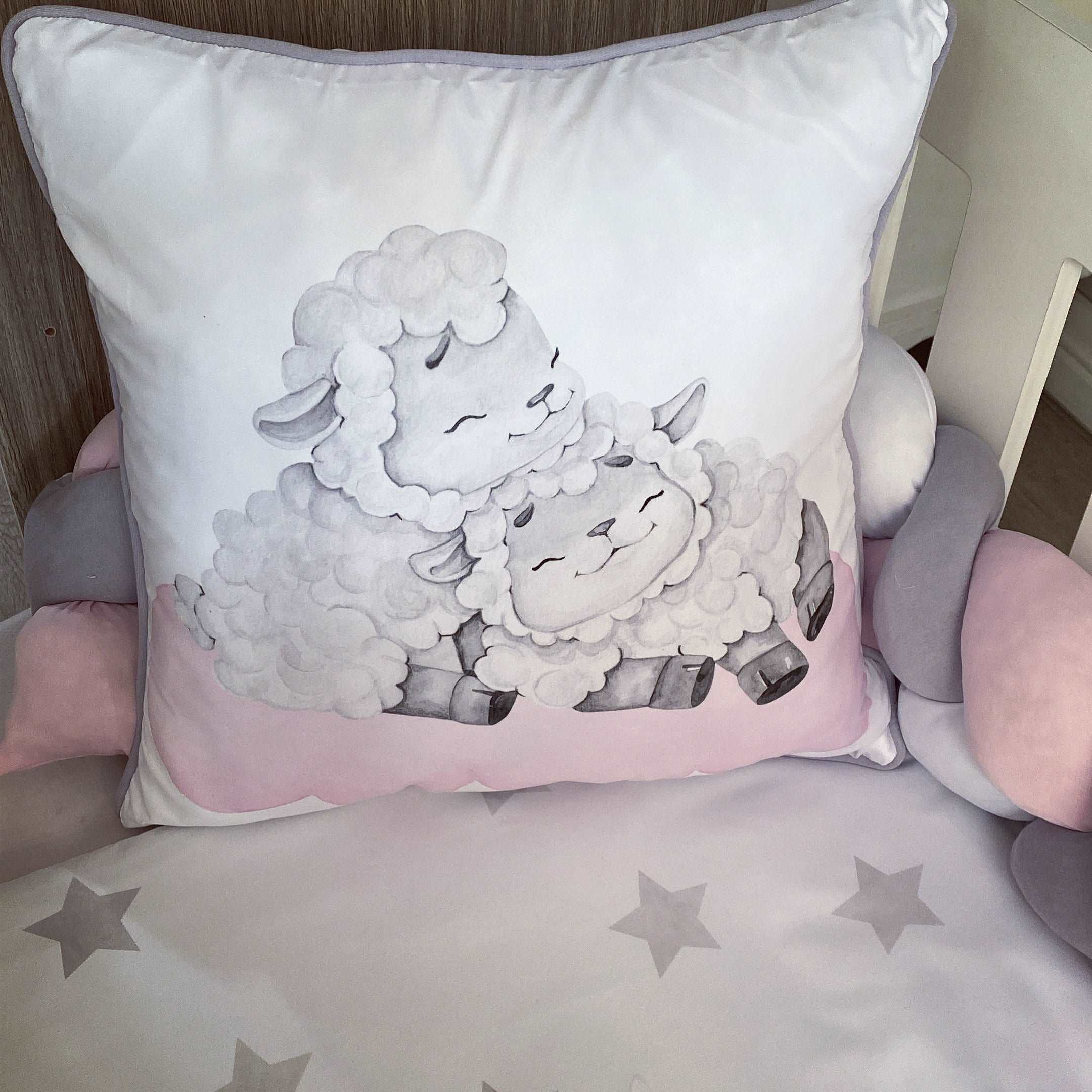 Cot Bedding - Pink Sheep Set 04