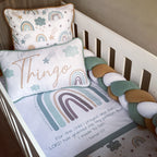 Cot Bedding - Sage Rainbow Set 03 baby neutral nursery linen set South Africa
