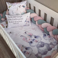 Cot Bedding - Pink Sage Bunny Set 03