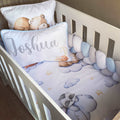 Cot Bedding - Blue Grey Woodlands Set baby boy nursery linen set South Africa