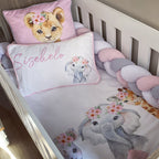 Cot Bedding - Pink Safari Set 23