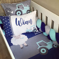 Cot Bedding - Navy Farm Set 03 baby boy nursery linen set South Africa