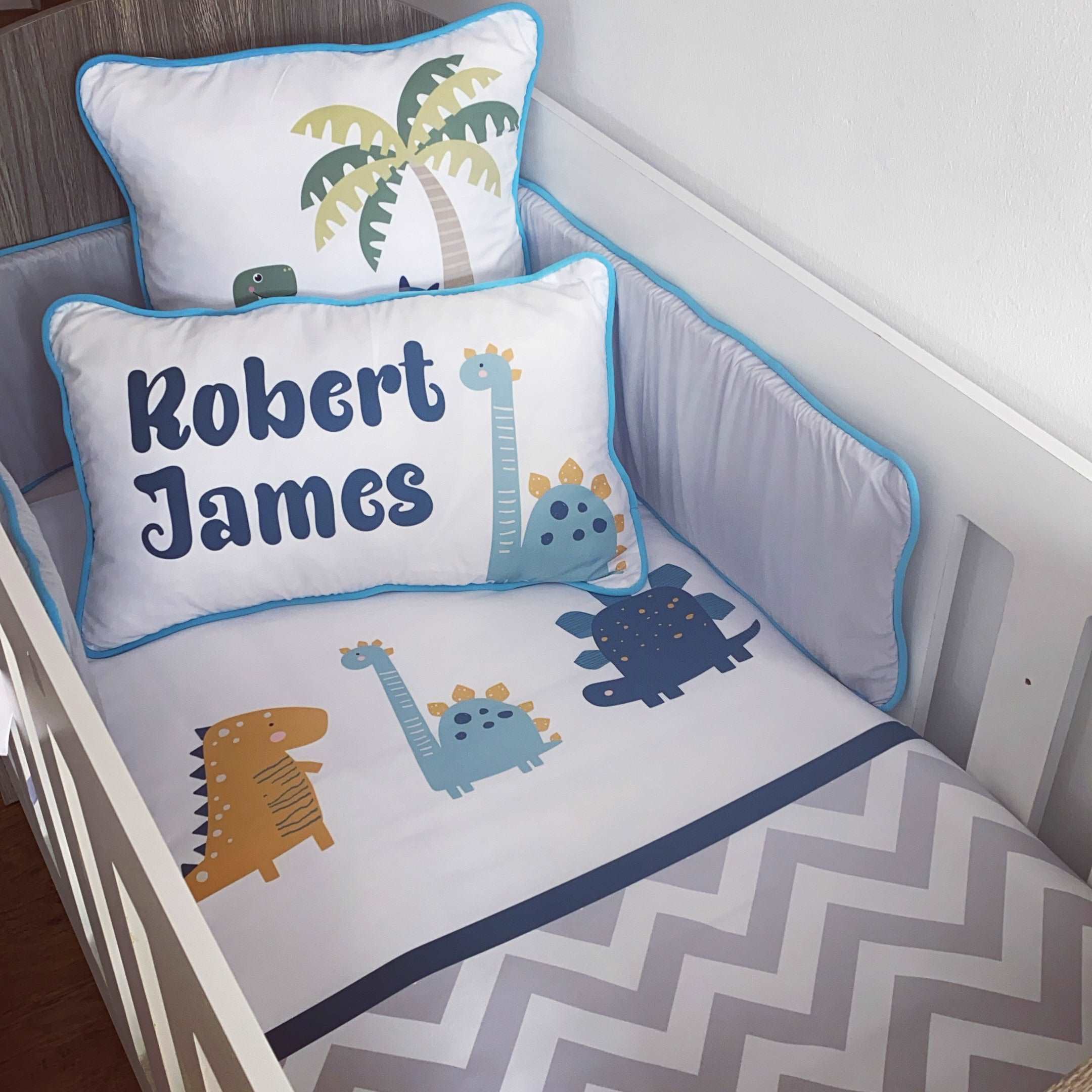 Cot Bedding - Dinosaur Set 06 baby boy nursery linen set South Africa
