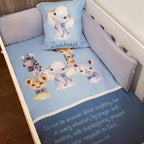 Cot Bedding - Blue Grey Safari Set baby boy nursery linen set South Africa