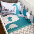 Cot Bedding - Blue Dinosaur Set 07 baby boy nursery linen set South Africa