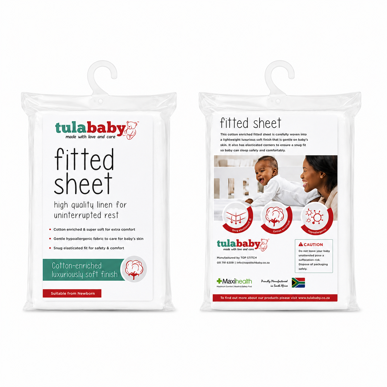 Fitted Sheet White 1120mm x 860mm for our 5-in-1 Cots