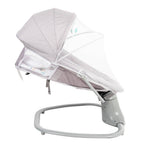 Baby swing with canopy net on a white background