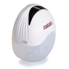 White spherical breast pump device with 'Molka' branding on a white background