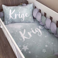 Cot Bedding - Sage Star Set 01 baby neutral nursery linen set South Africa