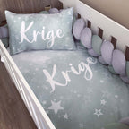 Cot Bedding - Sage Star Set 01 baby neutral nursery linen set South Africa