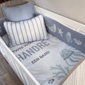 Cot Bedding - Grey Ocean Set 01 baby neutral nursery linen set South Africa