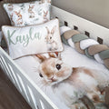 Cot Bedding - Stone Bunny Set 01