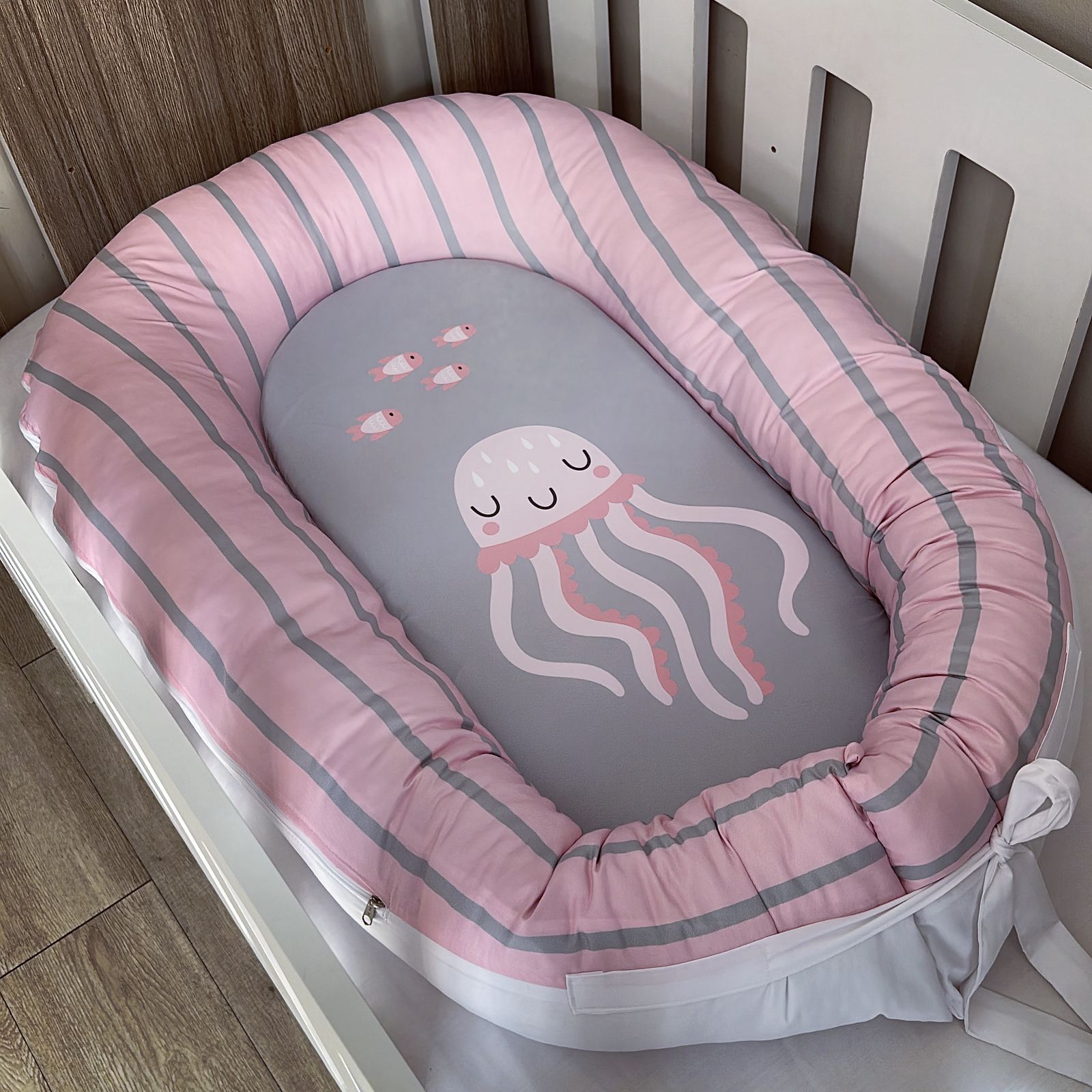 Cot Bedding - Pink Ocean Set 04
