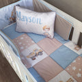 Cot Bedding - Blue Construction Set 01 baby boy nursery linen set South Africa