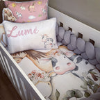 Cot Bedding - Pink Farm Set 05