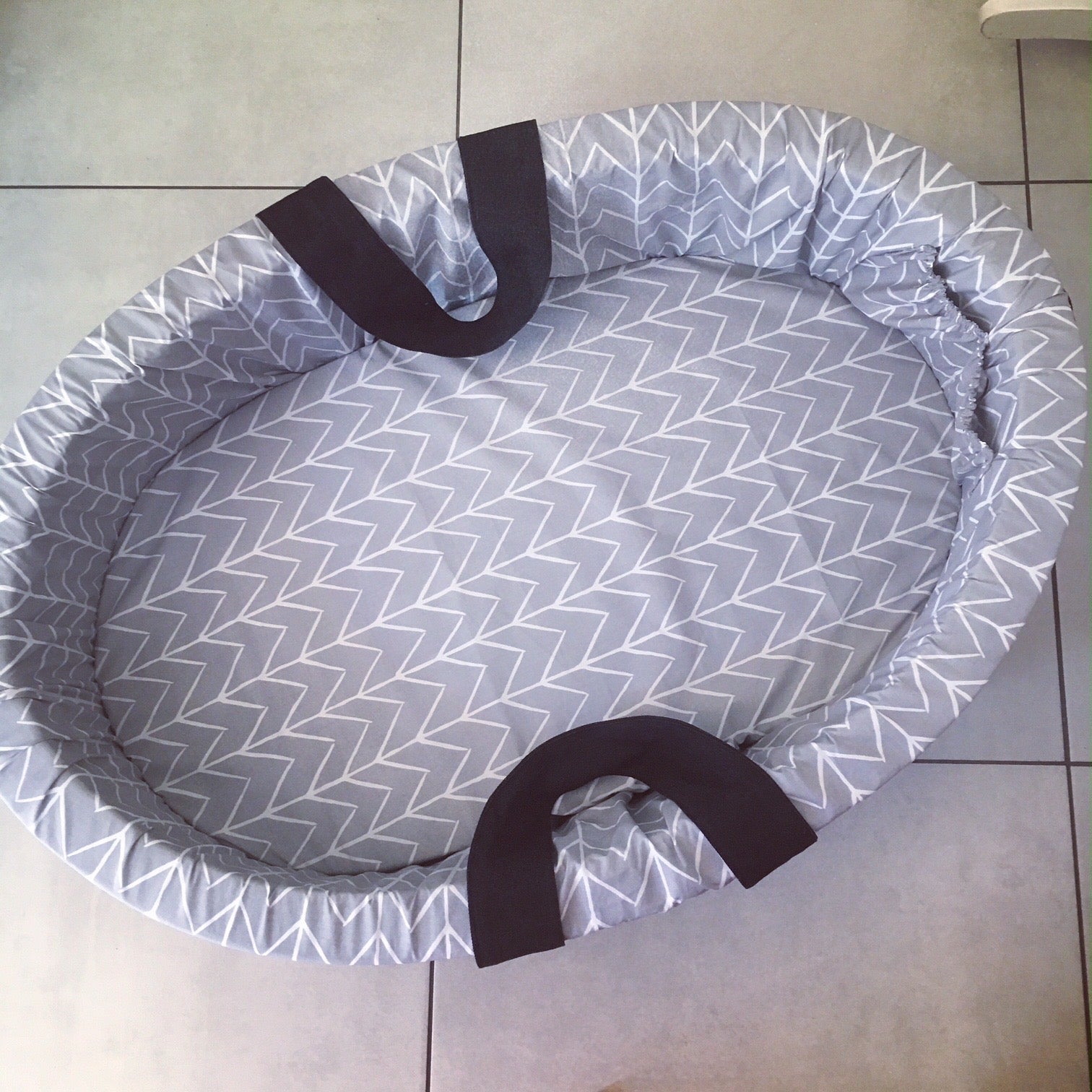 Carry Cot - Grey Zigzag 01 baby carry cots South Africa