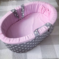 Carry Cot - Pink Grey Dots 02 baby carry cots South Africa