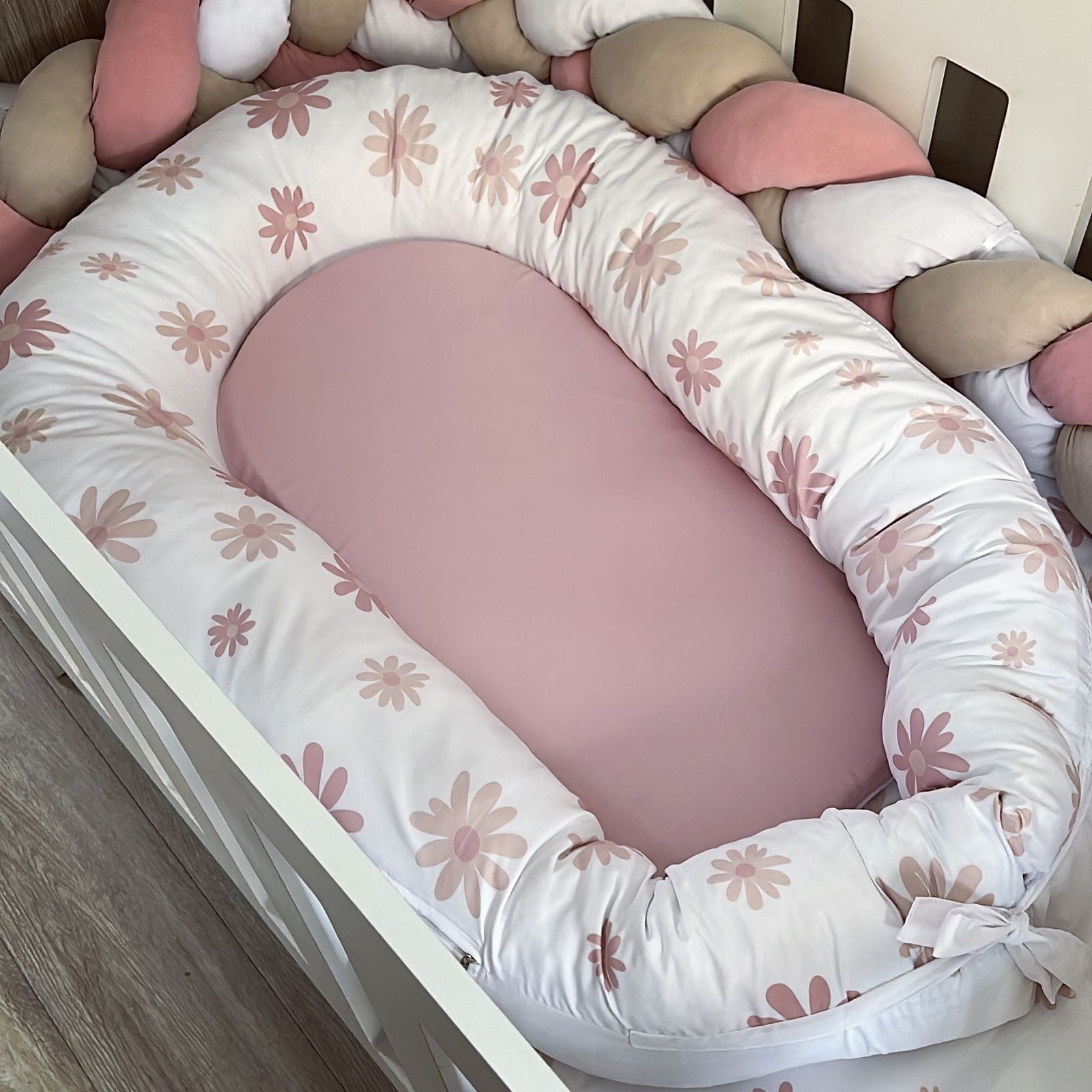 Cot Bedding - Pink Daisy Set 03