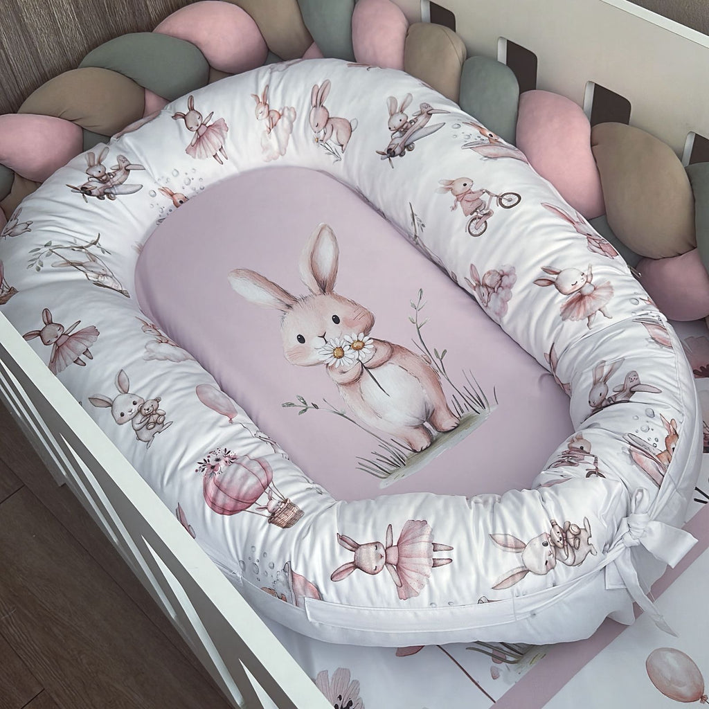 Cot Bedding - Pink Bunny Set 14