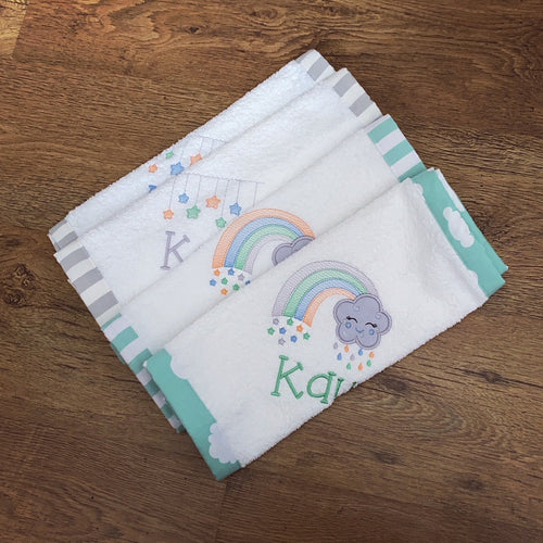 Burpcloths - Rainbow 03 baby burp cloths South Africa