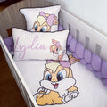 Cot Bedding - Lilac Bunny Set 01