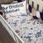 Cot Bedding - Blue Dinosaur Set 01 baby boy nursery linen set South Africa