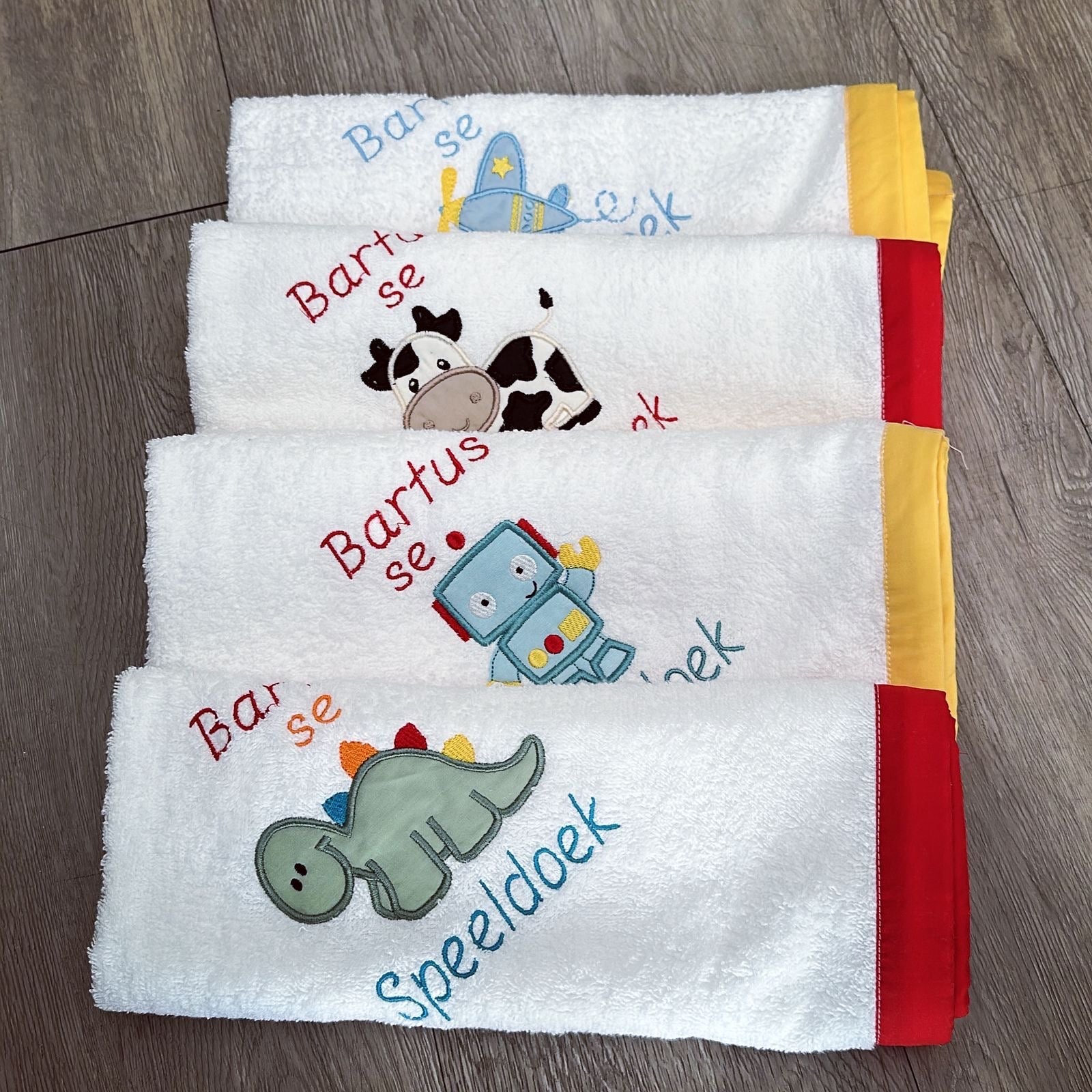 Burpcloths - Red Yellow 01 baby burp cloths South Africa