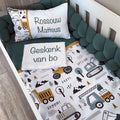 Cot Bedding - Emerald Green Construction Set 01 baby boy nursery linen set South Africa