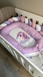 Cot Bedding - Lilac Unicorn Set 03