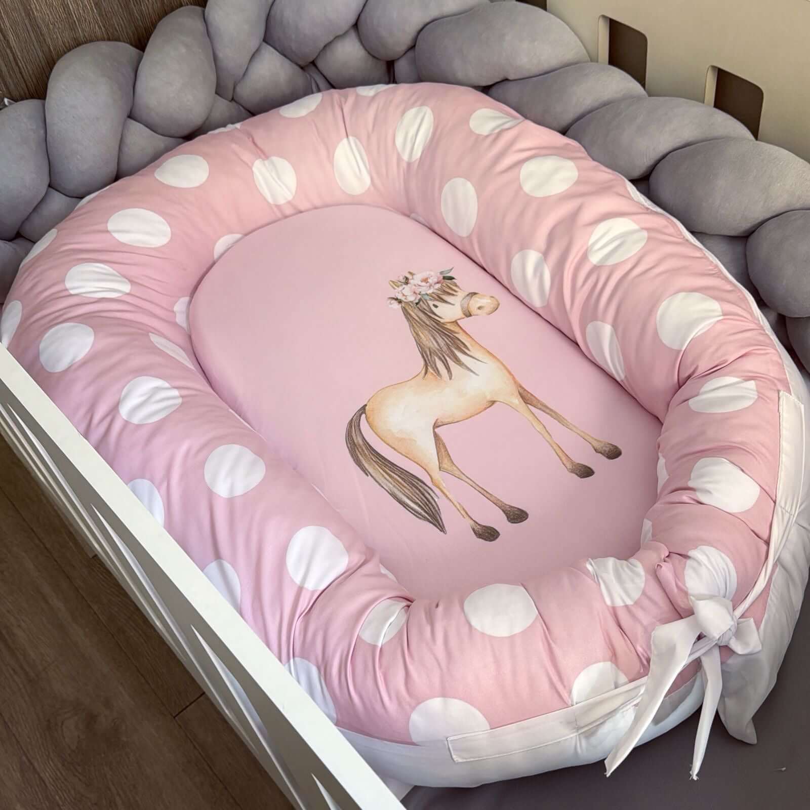 Nest - Pink Horse 01 baby nursery snuggle nests South Africa