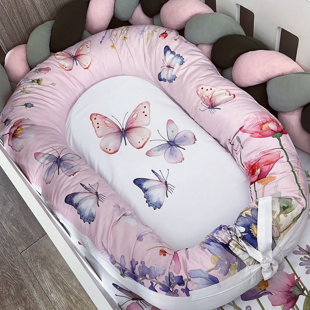 Cot Bedding - Pink Flower Set 09