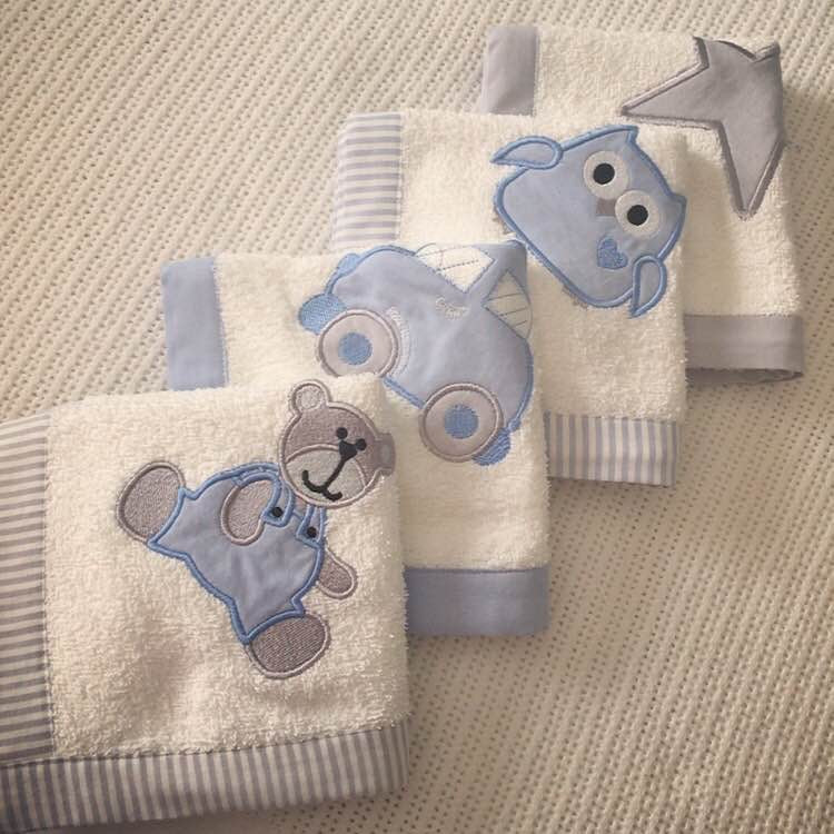 Burpcloths - Blue Grey 01 baby burp cloths South Africa