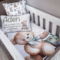 Cot Bedding - Sage Bear Set 01 baby neutral nursery linen set South Africa