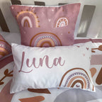 Cot Bedding - Pink Boho Rainbow Set 02