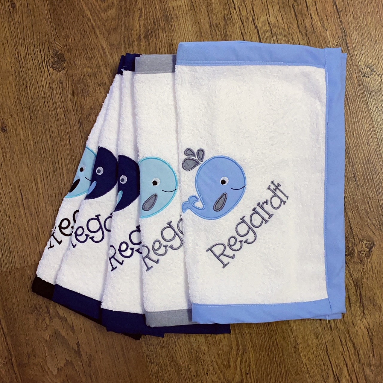 Burpcloths - Whales 01 baby burp cloths South Africa